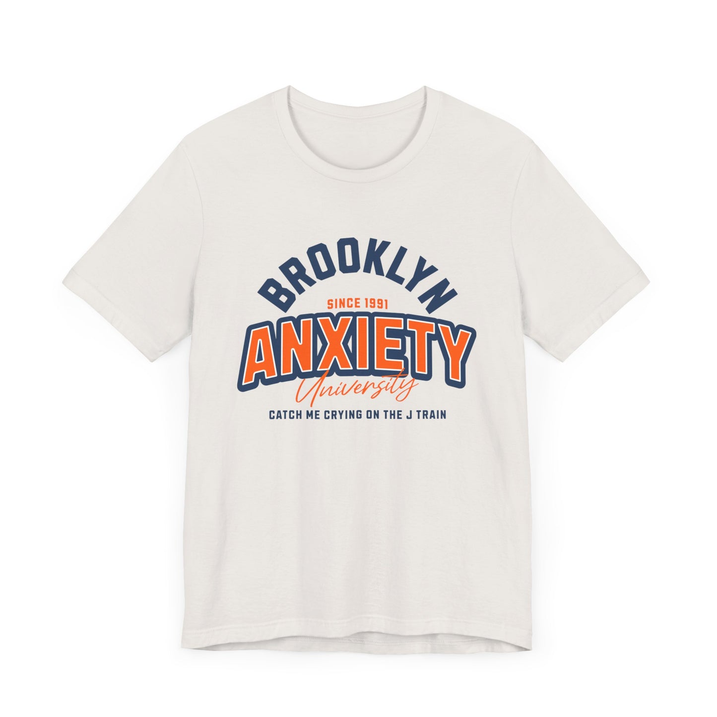 Brooklyn Anxiety University Vintage Unisex T-Shirt – Retro Graphic Tee