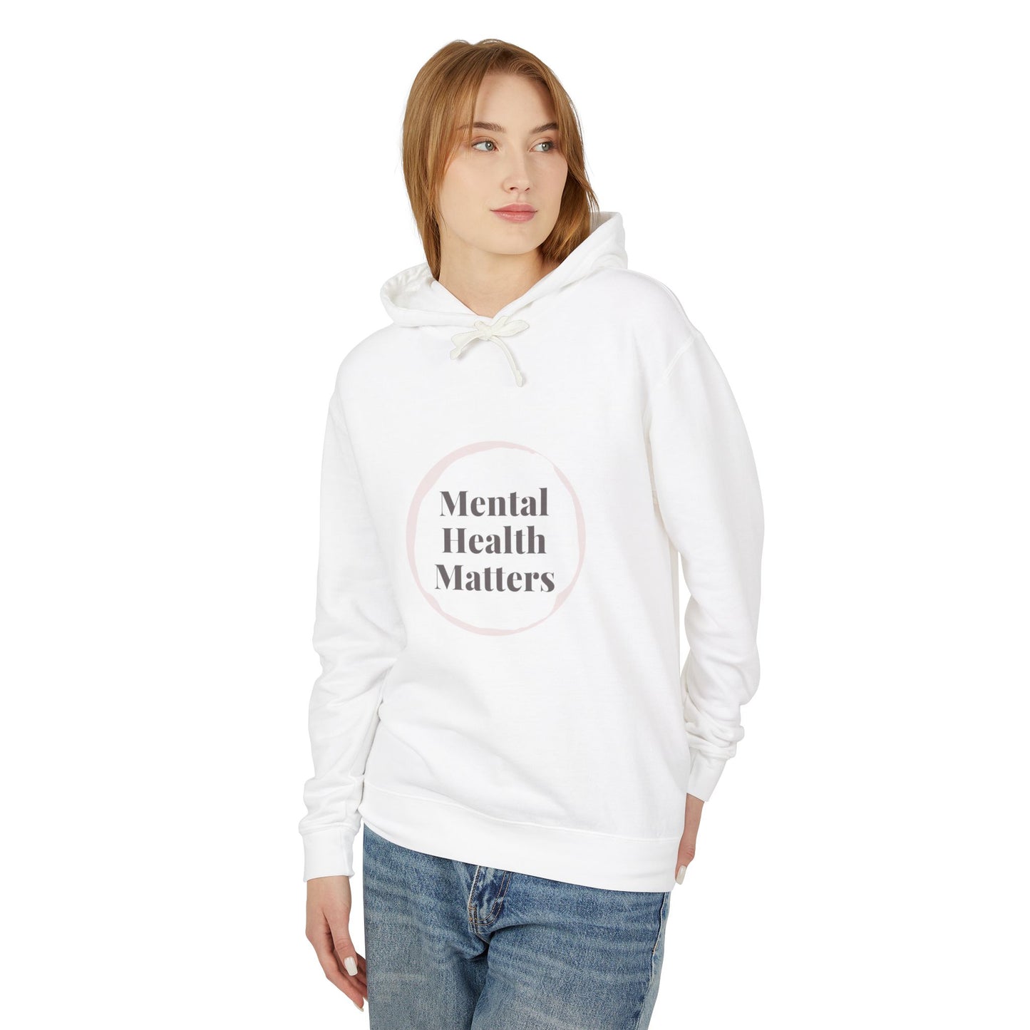 Mental Health Matters Unisex Lightweight Hooded Sweatshirt