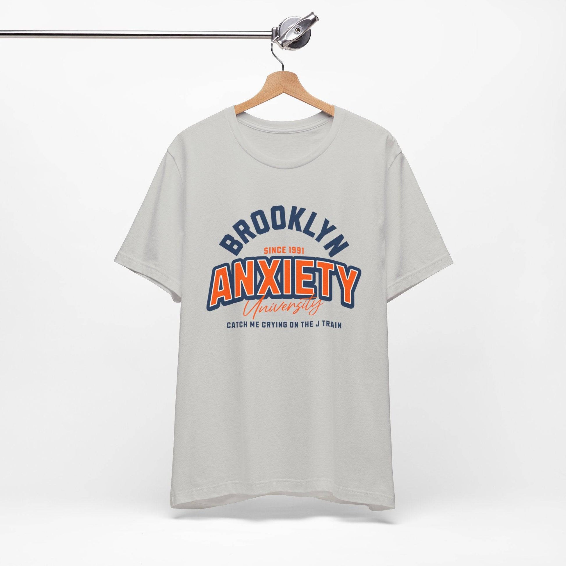 Brooklyn Anxiety University Vintage Unisex T-Shirt – Retro Graphic Tee - Its Fine, I Am Fine