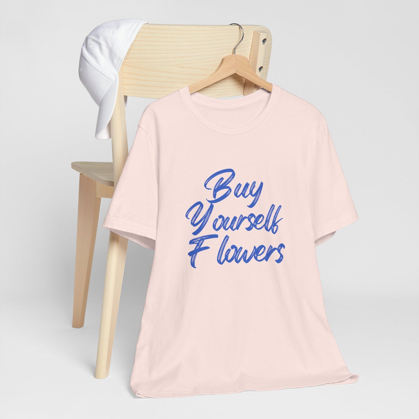 Inspirational Graphic Tee - "Buy Yourself Flowers" Unisex Jersey Short Sleeve Tee