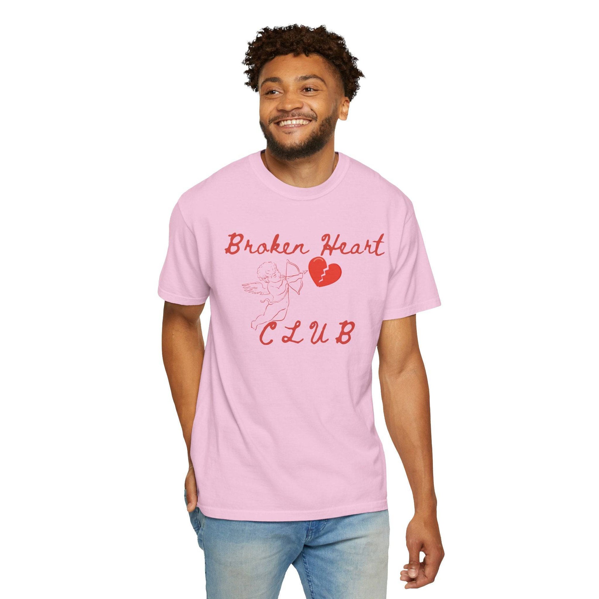 Broken Heart Club T-Shirt, Unisex Casual Tee, Cute Gift for Friends, Valentine's Day Wear, Funny Relationship Shirt - Its Fine, I Am Fine