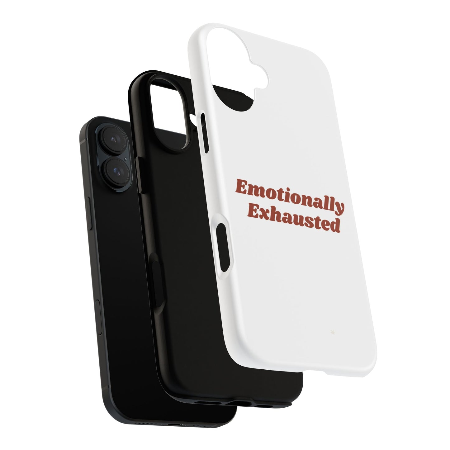 Emotionally Exhausted Phone Case, Tough Cases, Funny Gift, Self-Care Accessory, Smartphone Cover, Stress Relief
