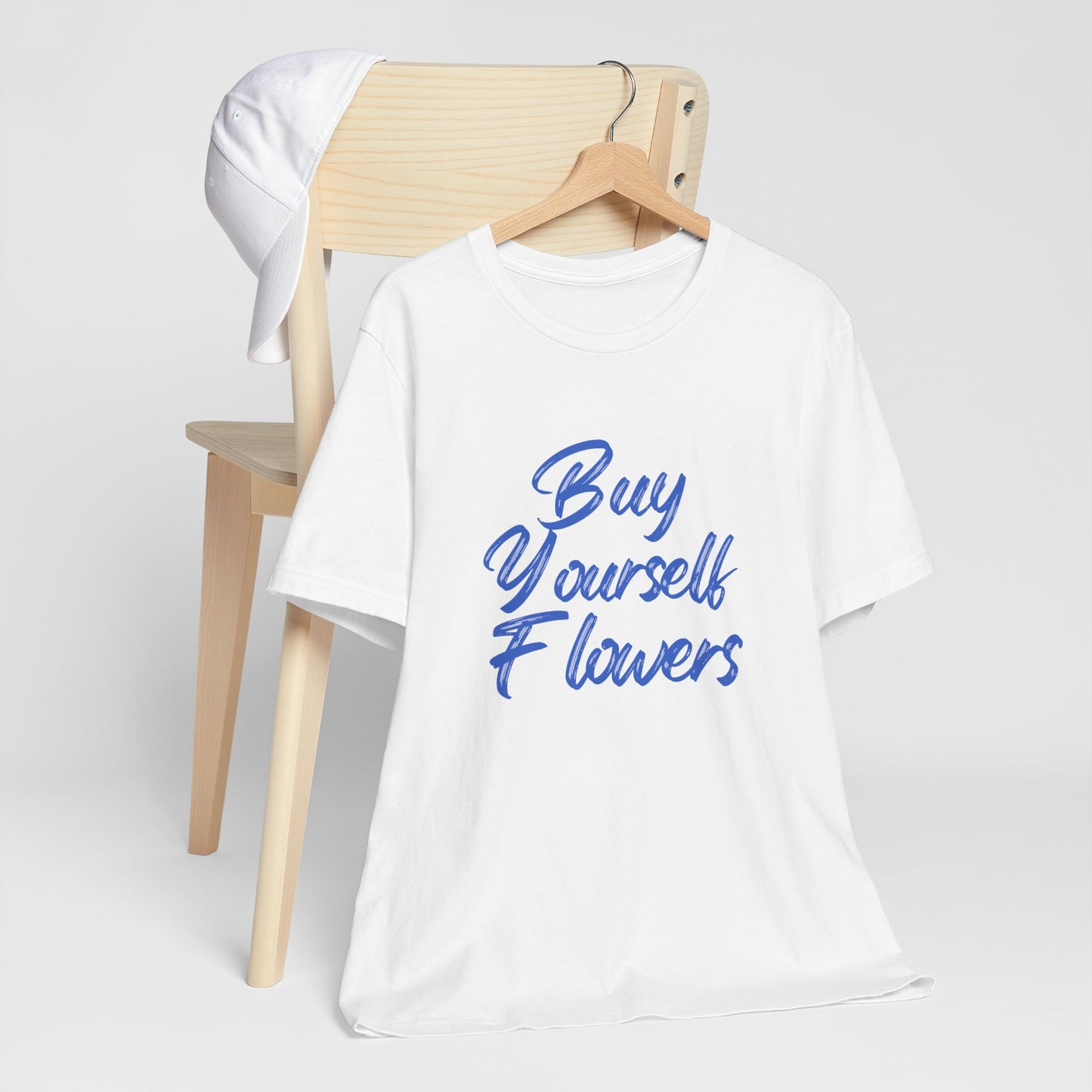 Inspirational Graphic Tee - "Buy Yourself Flowers" Unisex Jersey Short Sleeve Tee