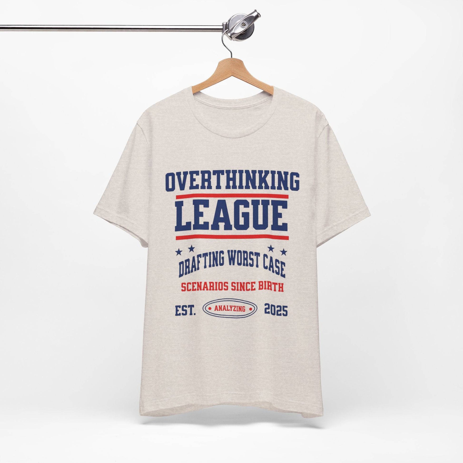 Overthinking League Unisex Jersey Tee - Analyzing Since 2025 - Its Fine, I Am Fine