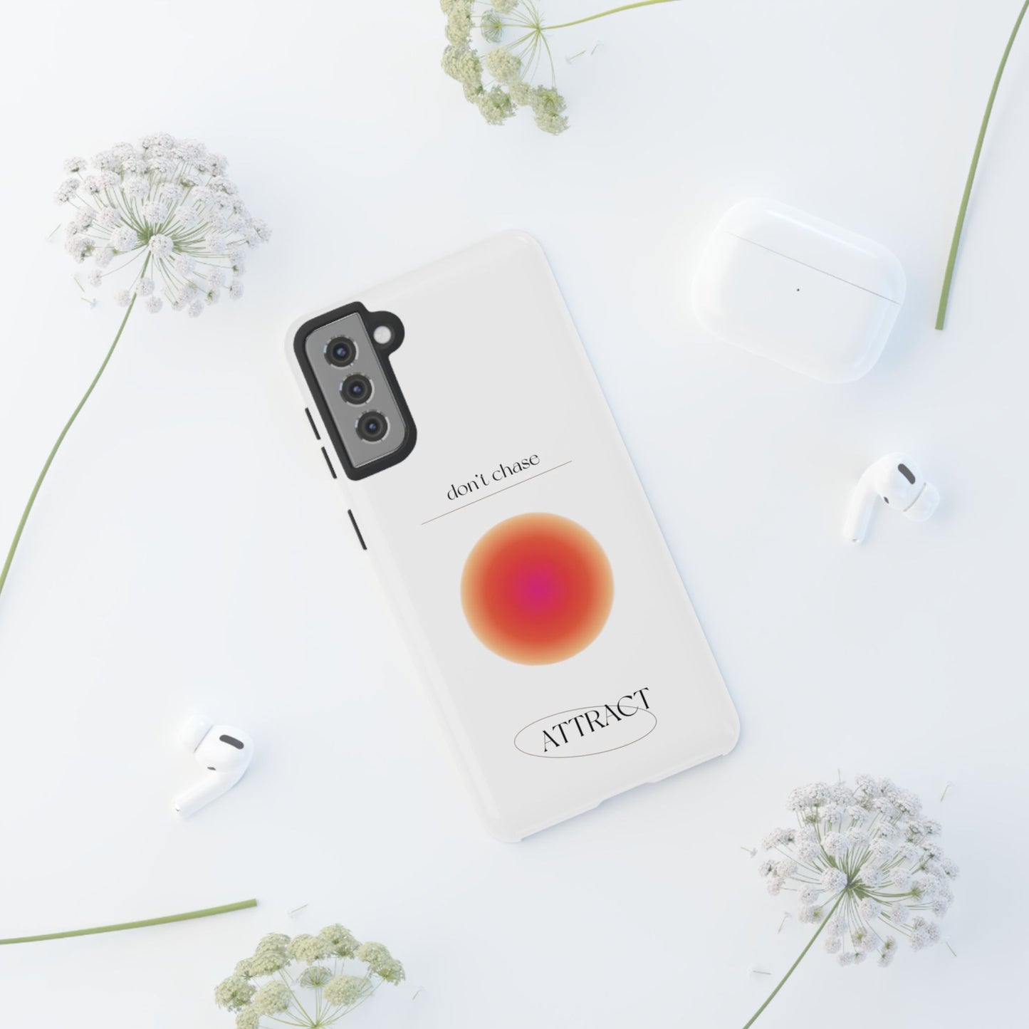 Phone Case, Don't Chase Attract Tough Cases, Durable Cover, Protective Shell, Rugged Case, Impact Resistant, Phone Accessory