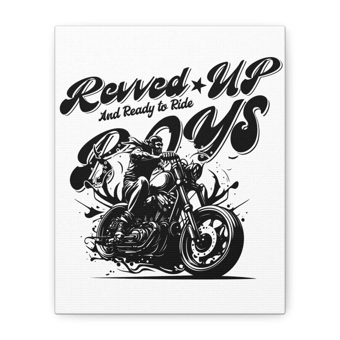 Motorcycle Art Canvas - Revved Up Boys - Biker Wall Decor