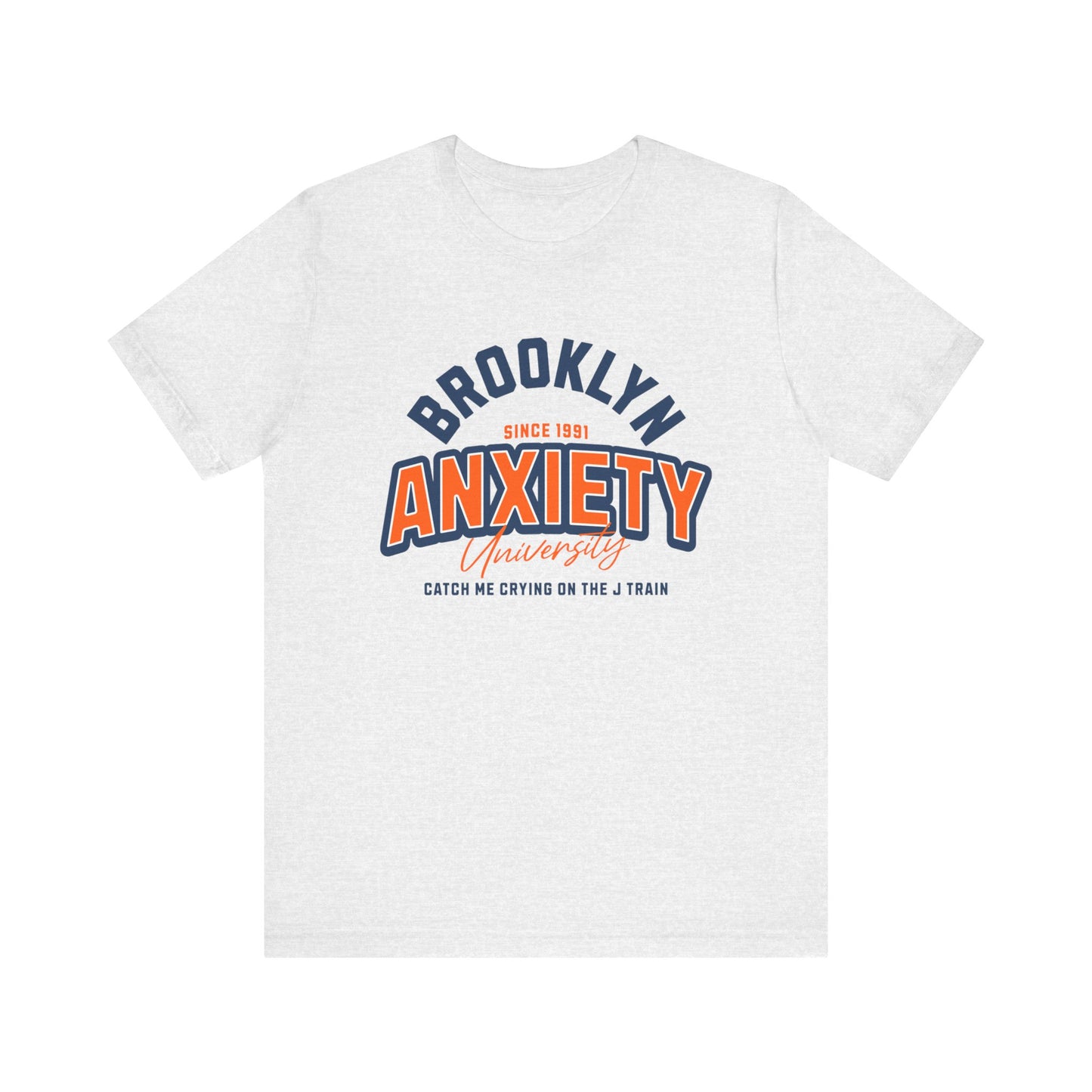 Brooklyn Anxiety University Vintage Unisex T-Shirt – Retro Graphic Tee
