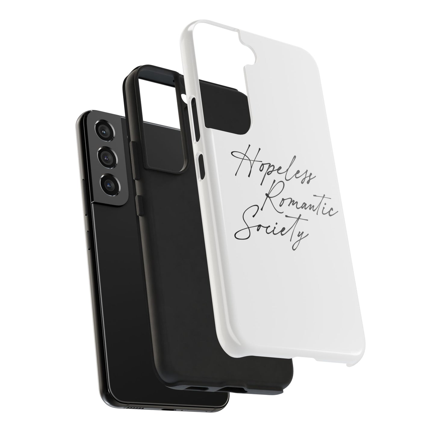 Hopeless Romantic Tough Phone Cases - Unique Gift Ideas, Valentine's Day Gift, Floral Phone Accessories, Love Quotes Cover, Protective Phone