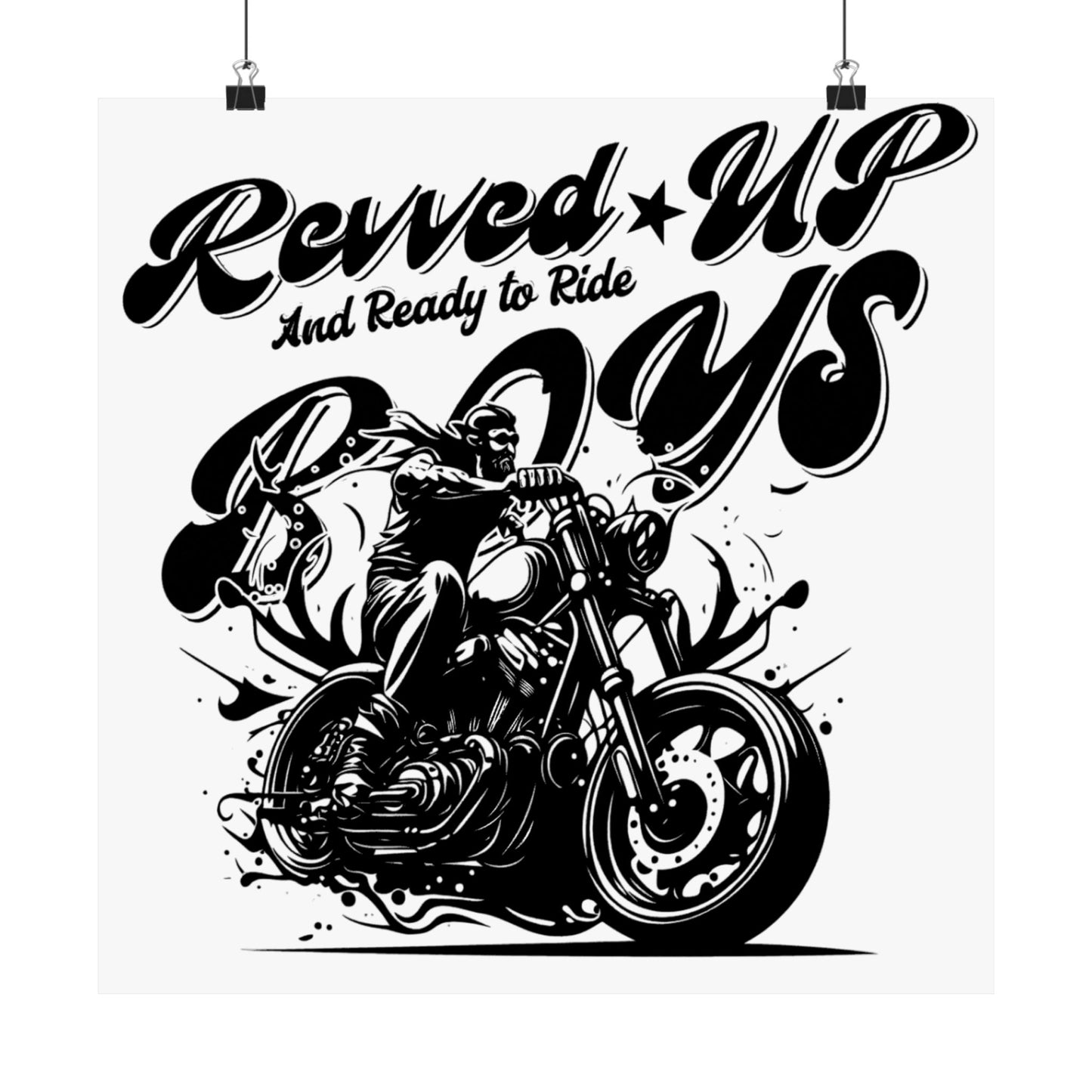 Revv'd Up Motorcycle Poster - Perfect for Bikers & Enthusiasts