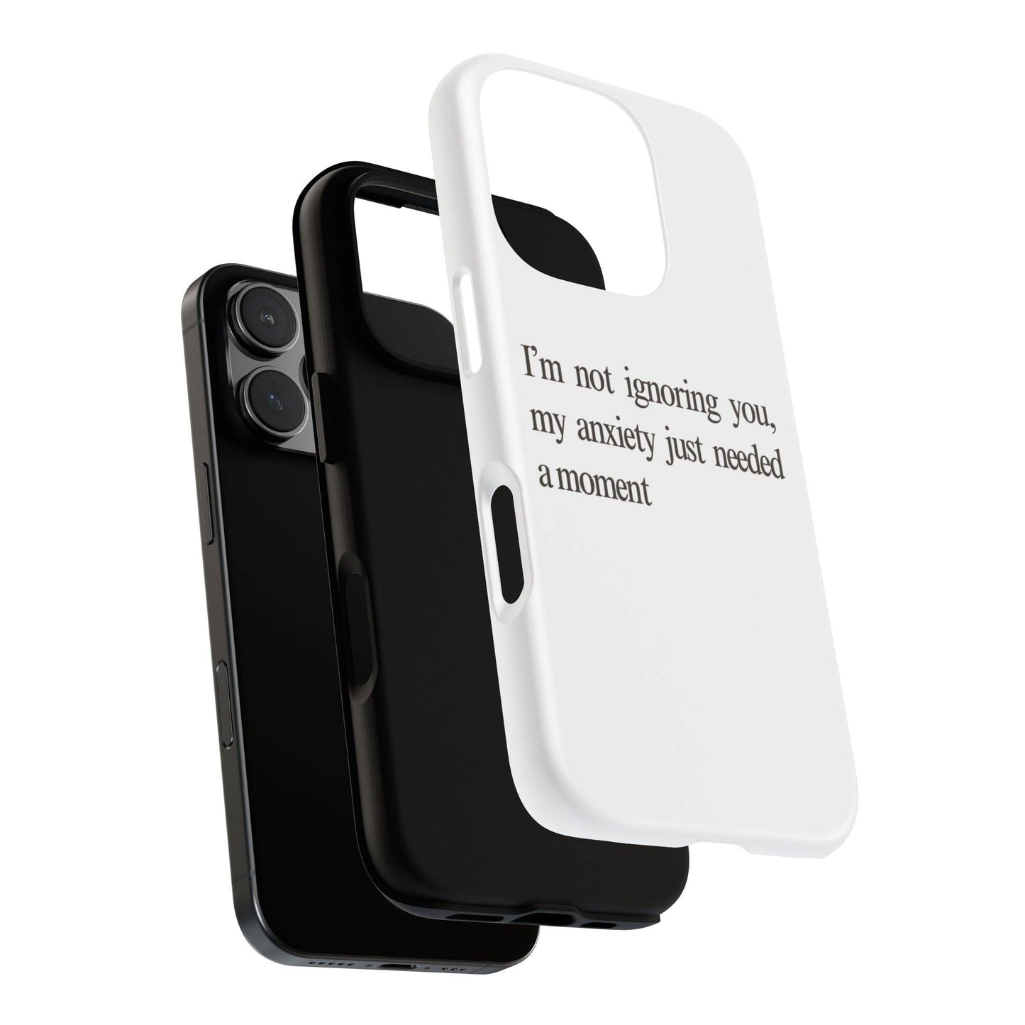 Anxiety Tough Phone Case, Stress Relief Gift, Mental Health Awareness, Protective Phone Cover, Inspirational Quote Case