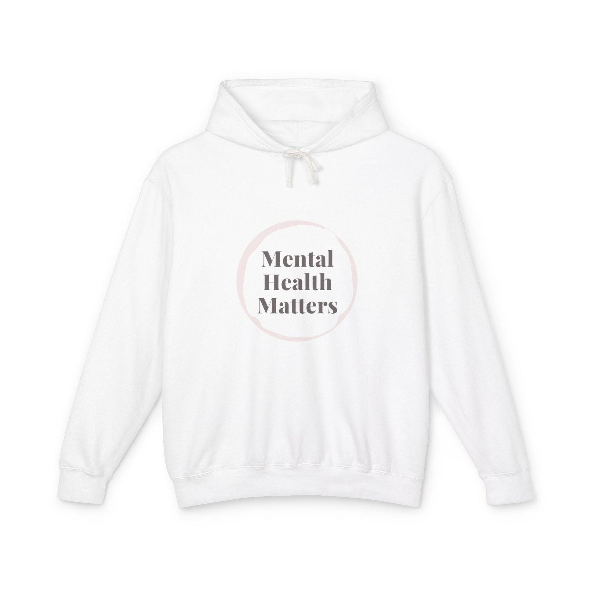 Mental Health Matters Unisex Lightweight Hooded Sweatshirt - Its Fine, I Am Fine