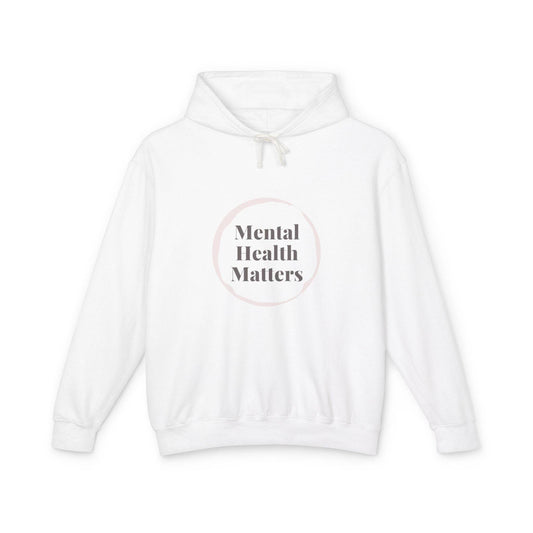 Mental Health Matters Unisex Lightweight Hooded Sweatshirt - Its Fine, I Am Fine