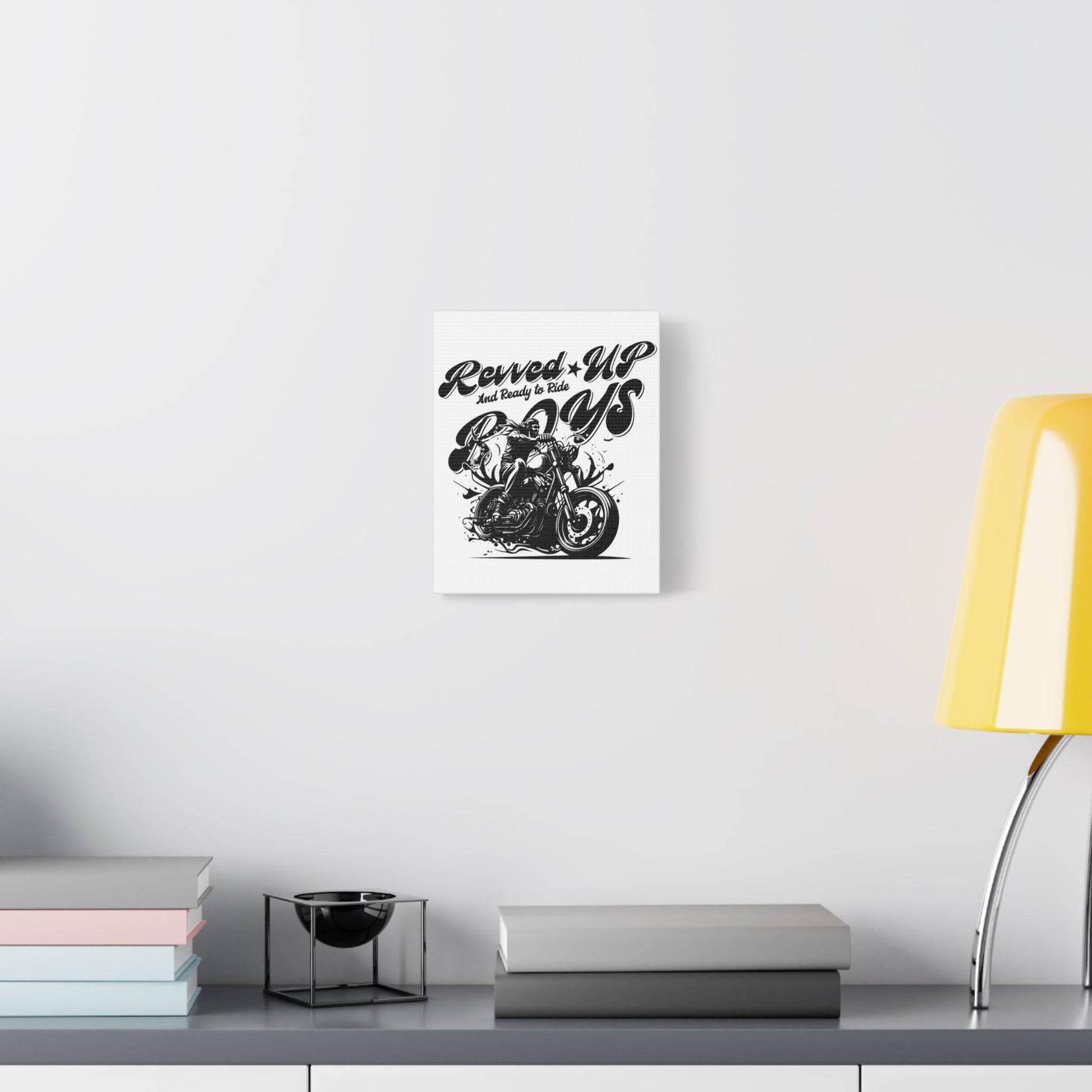 Motorcycle Art Canvas - Revved Up Boys - Biker Wall Decor - Its Fine, I Am Fine