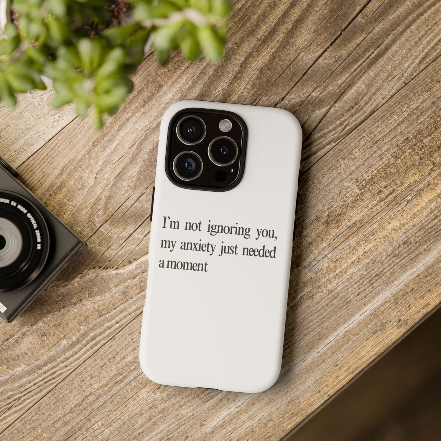 Anxiety Tough Phone Case, Stress Relief Gift, Mental Health Awareness, Protective Phone Cover, Inspirational Quote Case