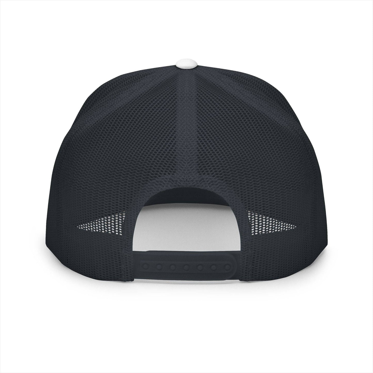 Pride & Mental Health 5 Panel Trucker Cap - Embroidered Supportive Hat - Its Fine, I Am Fine