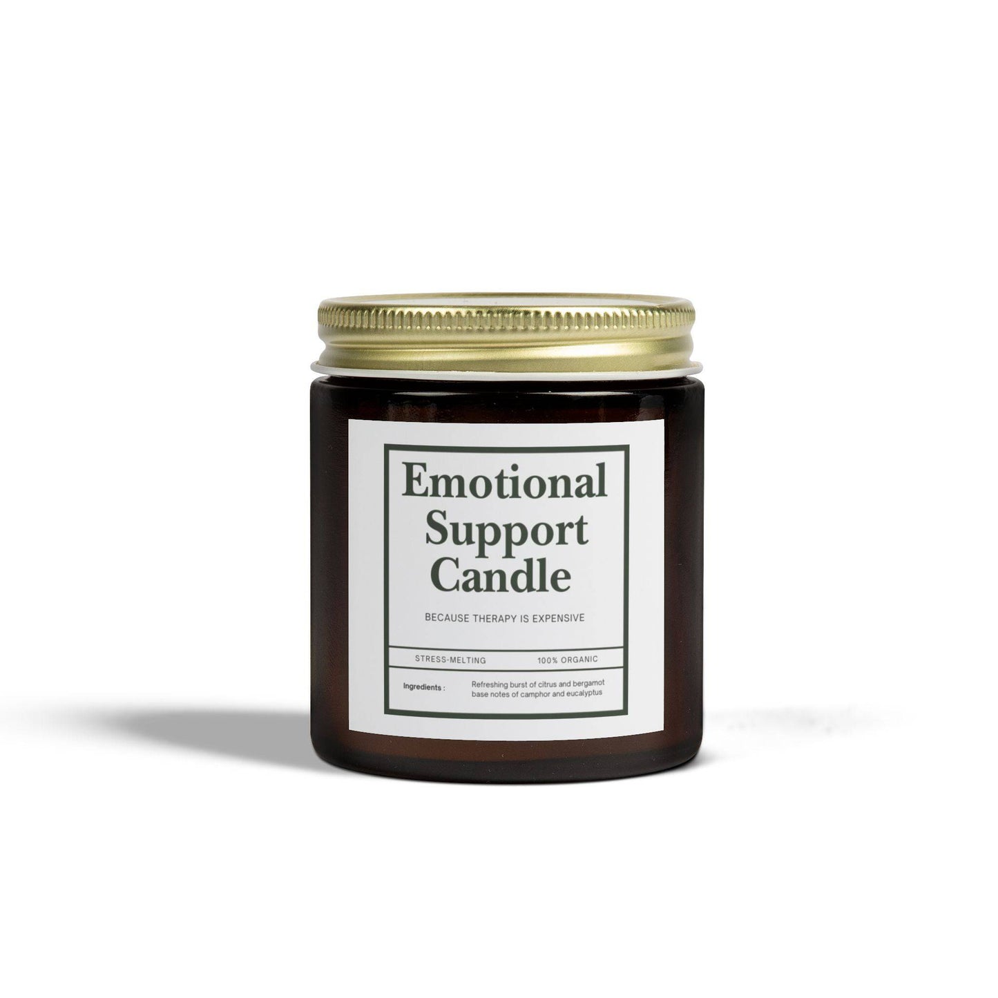 Emotional Support Candle - Organic Coconut Apricot Wax (4oz & 9oz) - Its Fine, I Am Fine