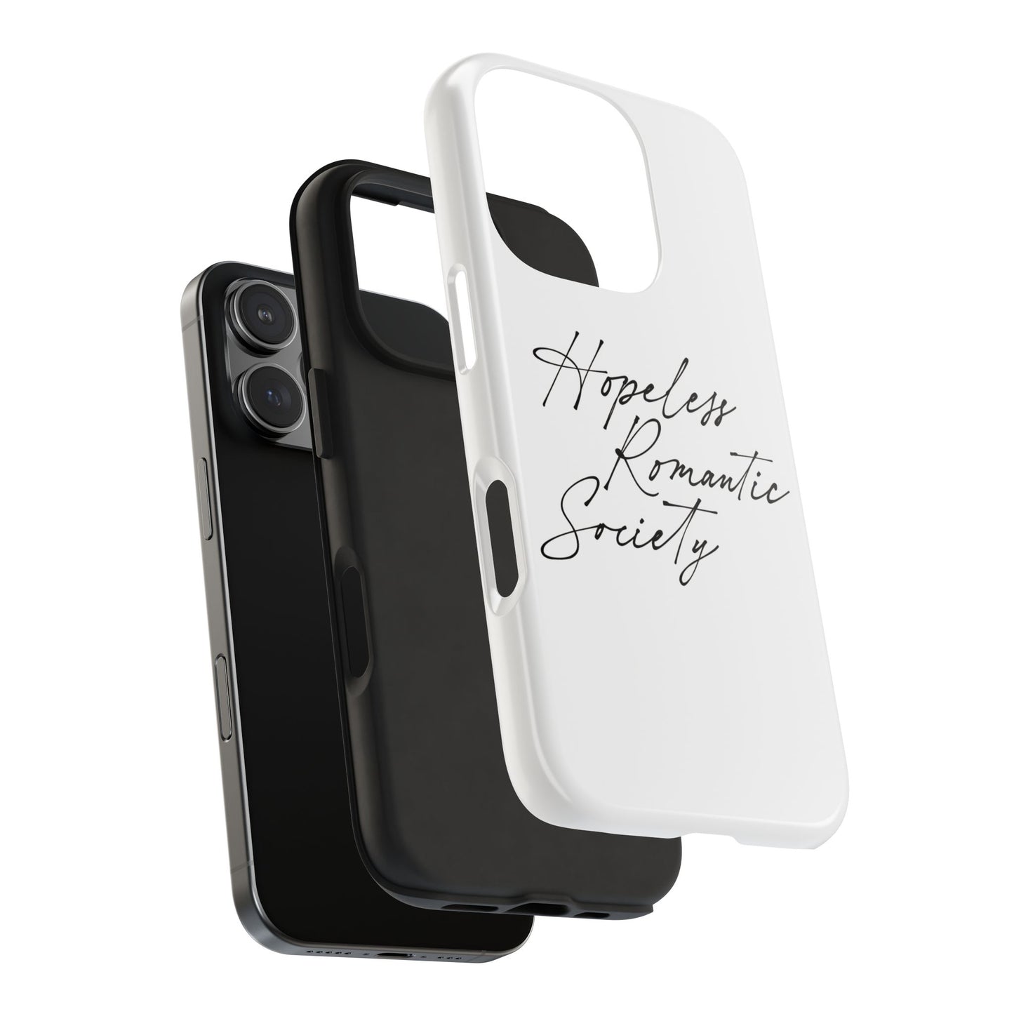 Hopeless Romantic Tough Phone Cases - Unique Gift Ideas, Valentine's Day Gift, Floral Phone Accessories, Love Quotes Cover, Protective Phone