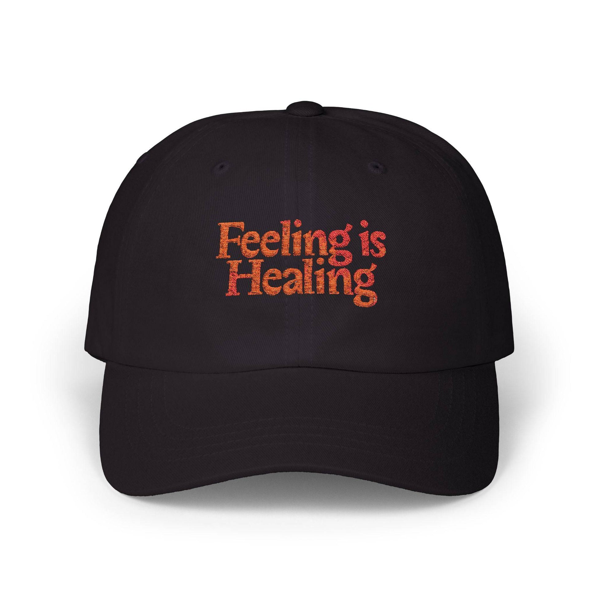Inspirational Dad Cap - Feeling is Healing Hat, Gift for Dads, Wellness Cap, Motivational Headwear, Casual Style - Its Fine, I Am Fine