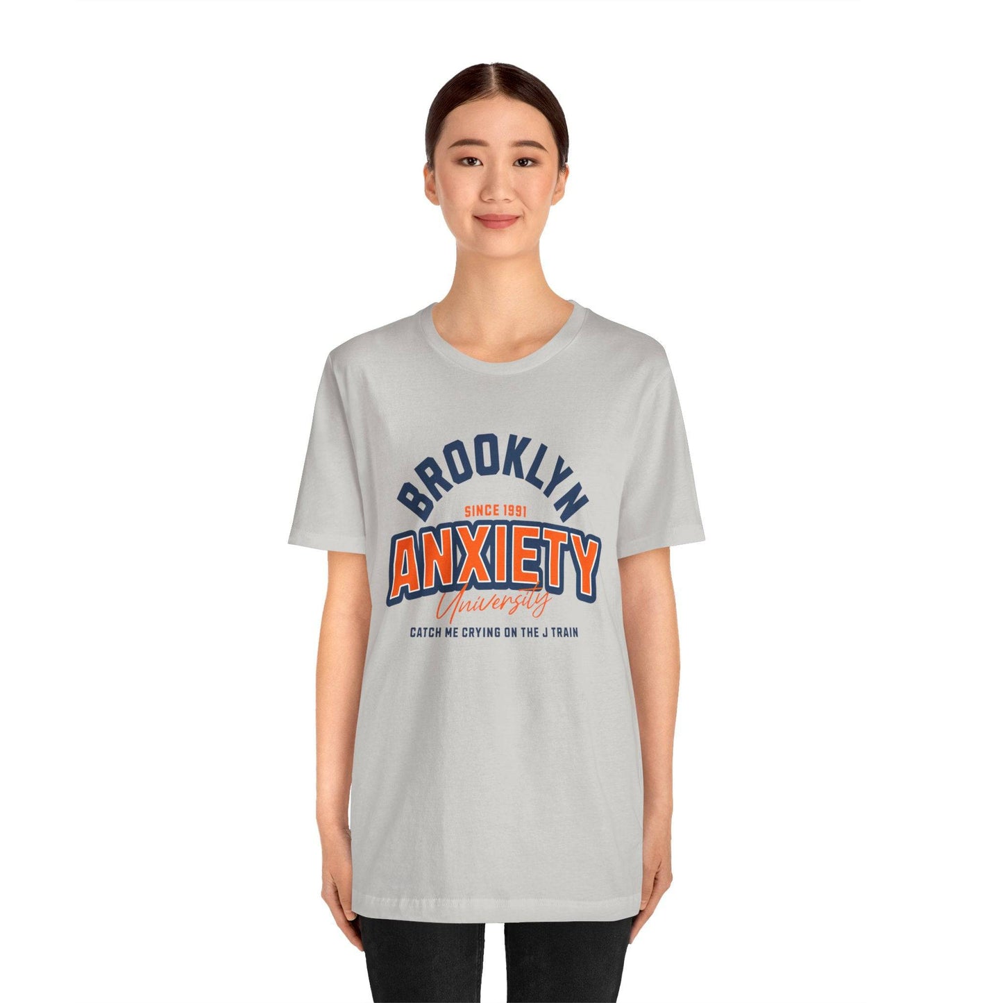 Brooklyn Anxiety University Vintage Unisex T-Shirt – Retro Graphic Tee - Its Fine, I Am Fine