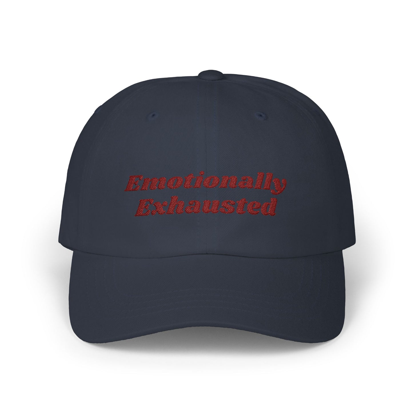 Emotionally Exhausted Dad Cap, Relaxed Fit Cap for Dads, Gift for Fathers Day, Casual Dad Hat, Summer Essential Fashion - Classic Dad Cap,