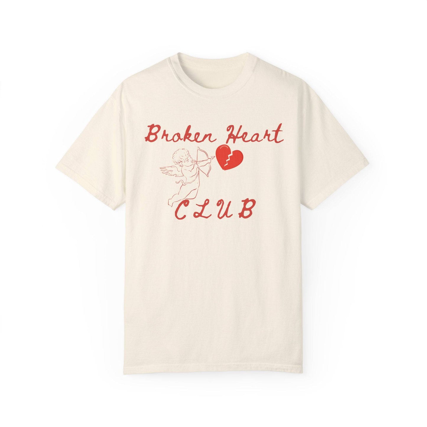 Broken Heart Club T-Shirt, Unisex Casual Tee, Cute Gift for Friends, Valentine's Day Wear, Funny Relationship Shirt - Its Fine, I Am Fine