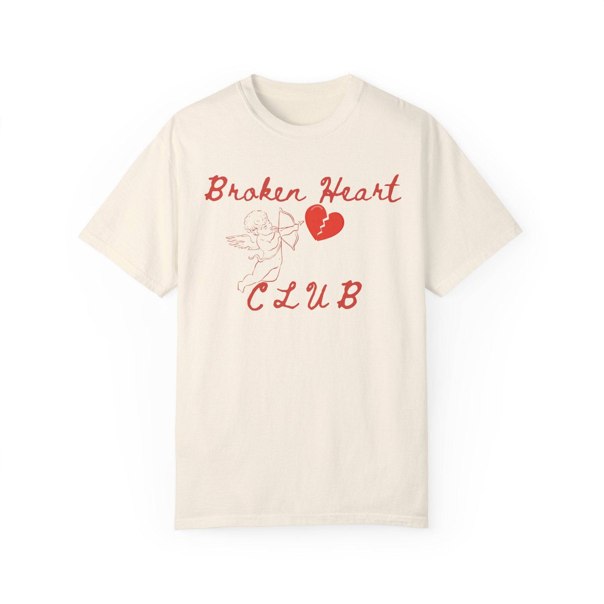 Broken Heart Club T-Shirt, Unisex Casual Tee, Cute Gift for Friends, Valentine's Day Wear, Funny Relationship Shirt - Its Fine, I Am Fine
