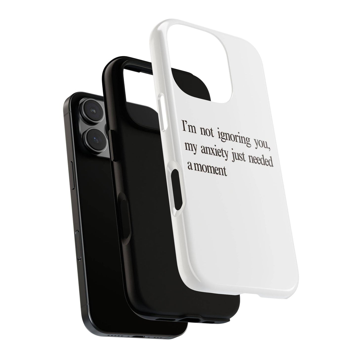 Anxiety Tough Phone Case, Stress Relief Gift, Mental Health Awareness, Protective Phone Cover, Inspirational Quote Case