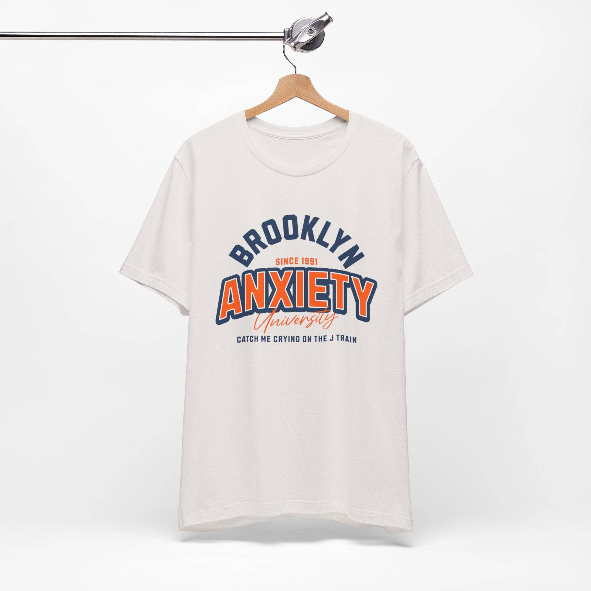Brooklyn Anxiety University Vintage Unisex T-Shirt – Retro Graphic Tee - Its Fine, I Am Fine