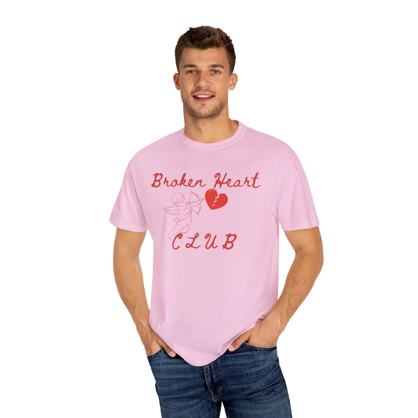 Broken Heart Club T-Shirt, Unisex Casual Tee, Cute Gift for Friends, Valentine's Day Wear, Funny Relationship Shirt