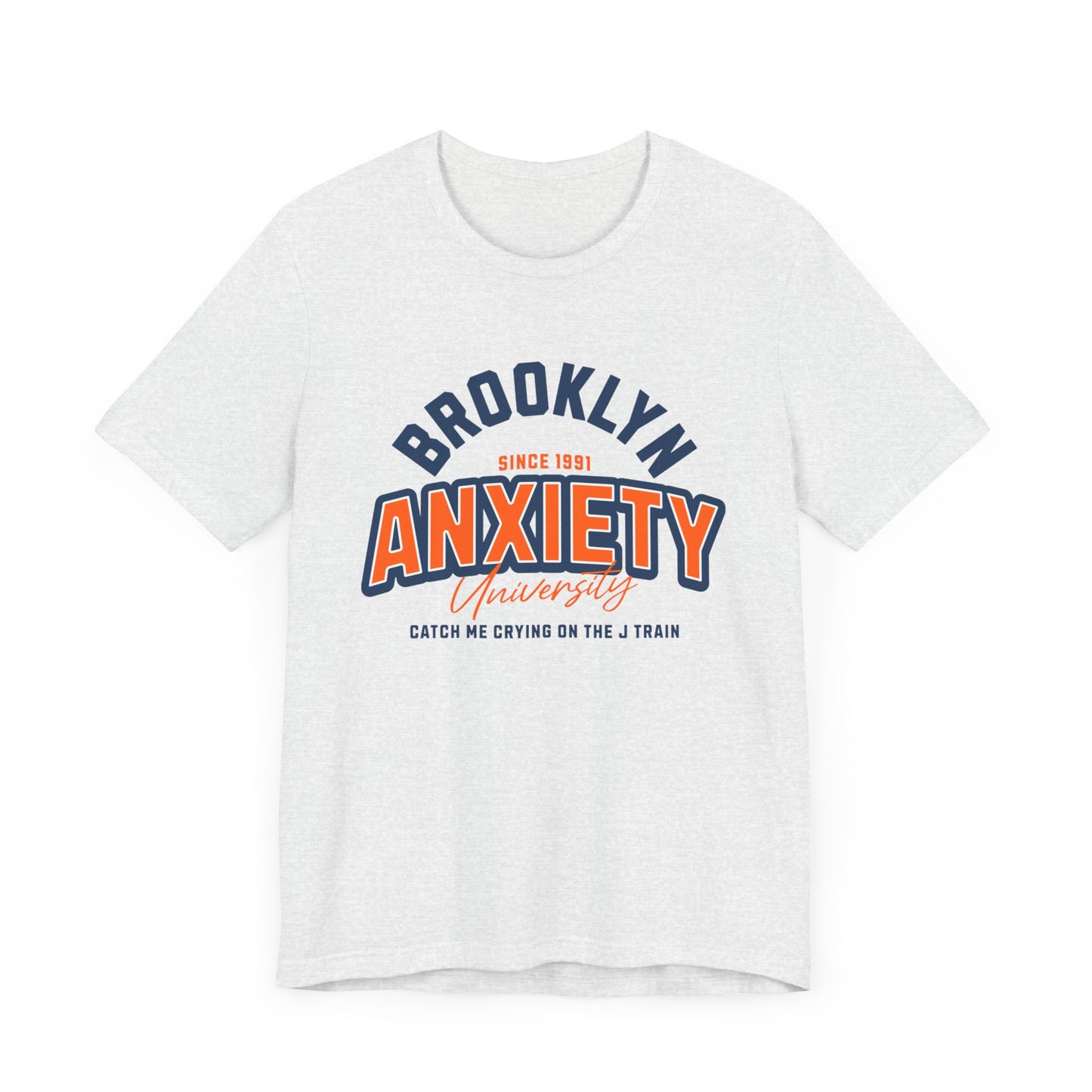 Brooklyn Anxiety University Vintage Unisex T-Shirt – Retro Graphic Tee