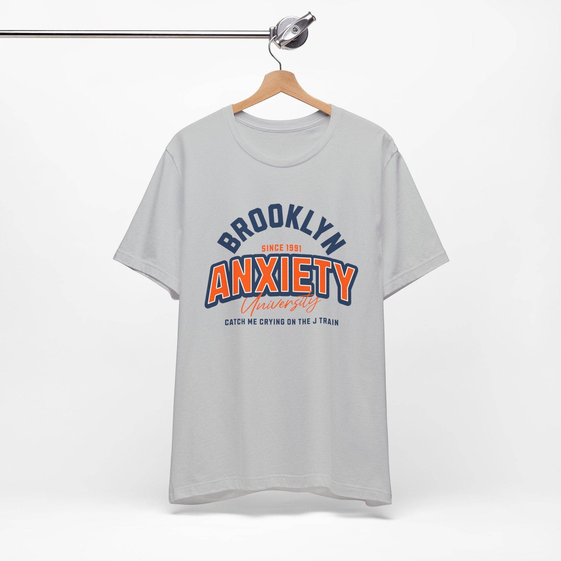 Brooklyn Anxiety University Vintage Unisex T-Shirt – Retro Graphic Tee - Its Fine, I Am Fine