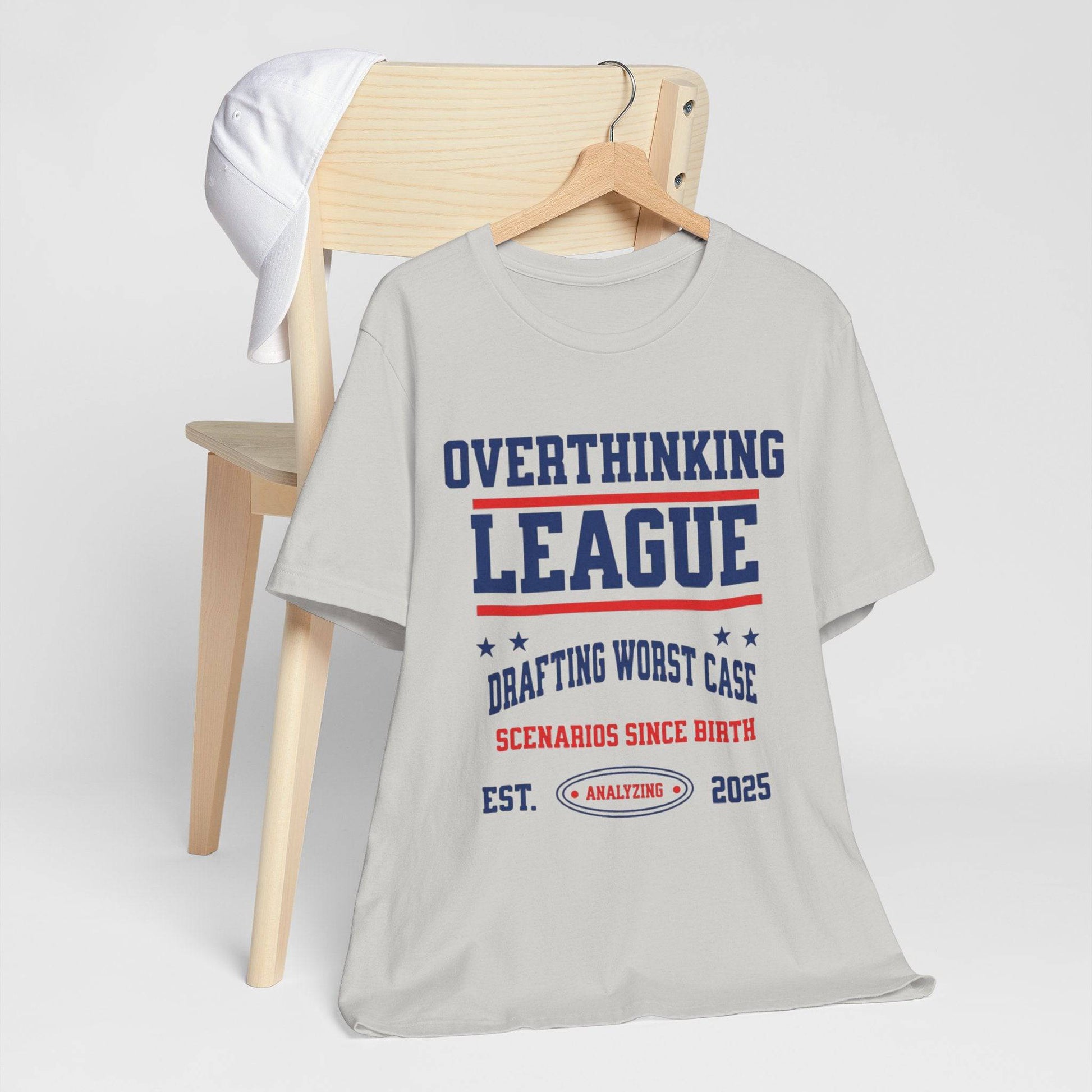 Overthinking League Unisex Jersey Tee - Analyzing Since 2025 - Its Fine, I Am Fine