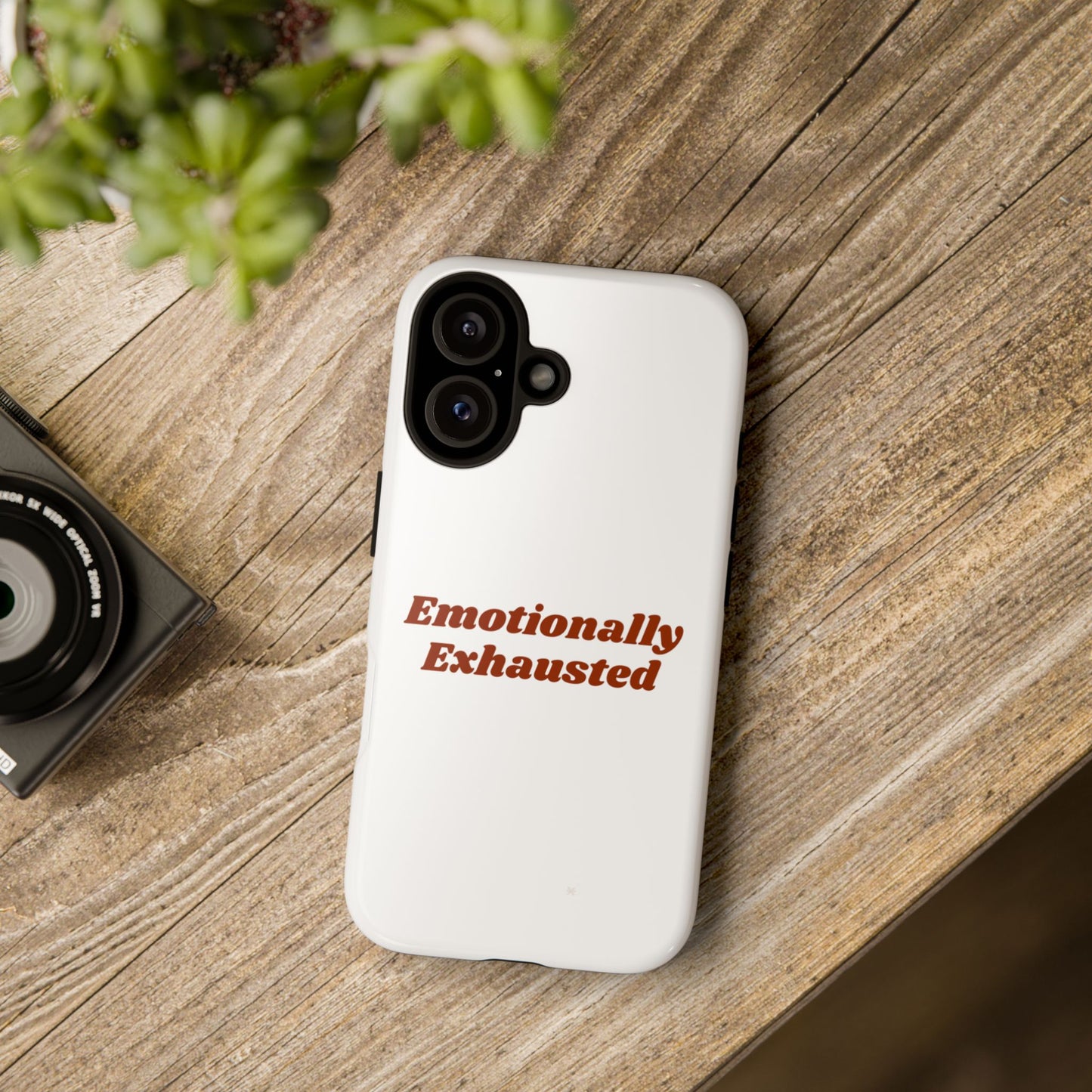 Emotionally Exhausted Phone Case, Tough Cases, Funny Gift, Self-Care Accessory, Smartphone Cover, Stress Relief