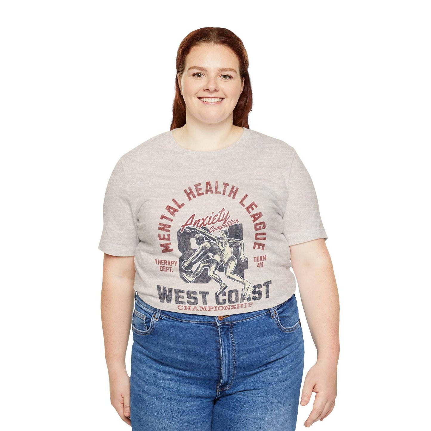 Mental Health League Unisex Tee – Anxiety Therapy Support Shirt - Its Fine, I Am Fine