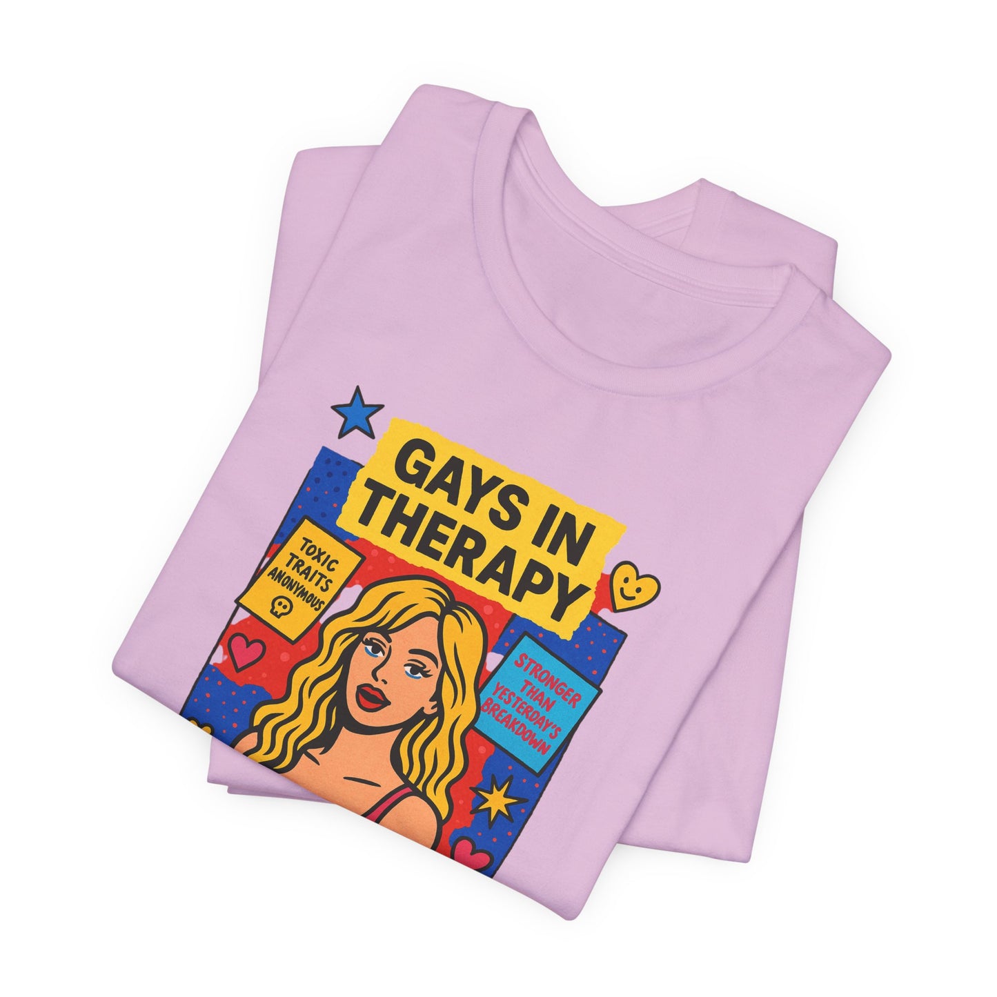 Gays in Therapy Tee, Funny LGBTQ Shirt, Unisex Graphic Tee, Pride Apparel, Therapy Humor Gift, Casual LGBTQ Wear