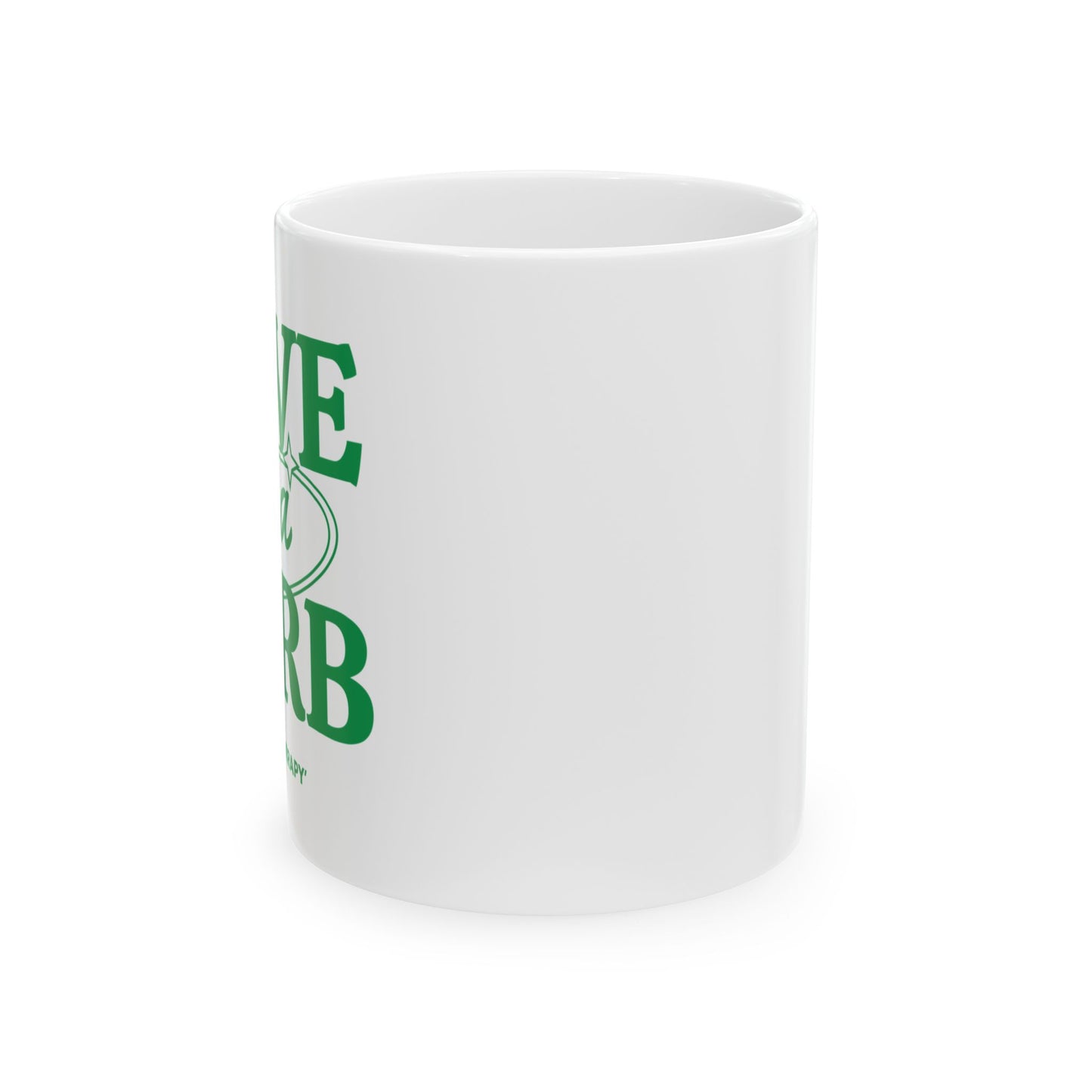 Love & Verb Ceramic Mug - Fun Coffee Cup for Writers, Teachers, and Gift Givers, Perfect for Birthdays and Creative Celebrations