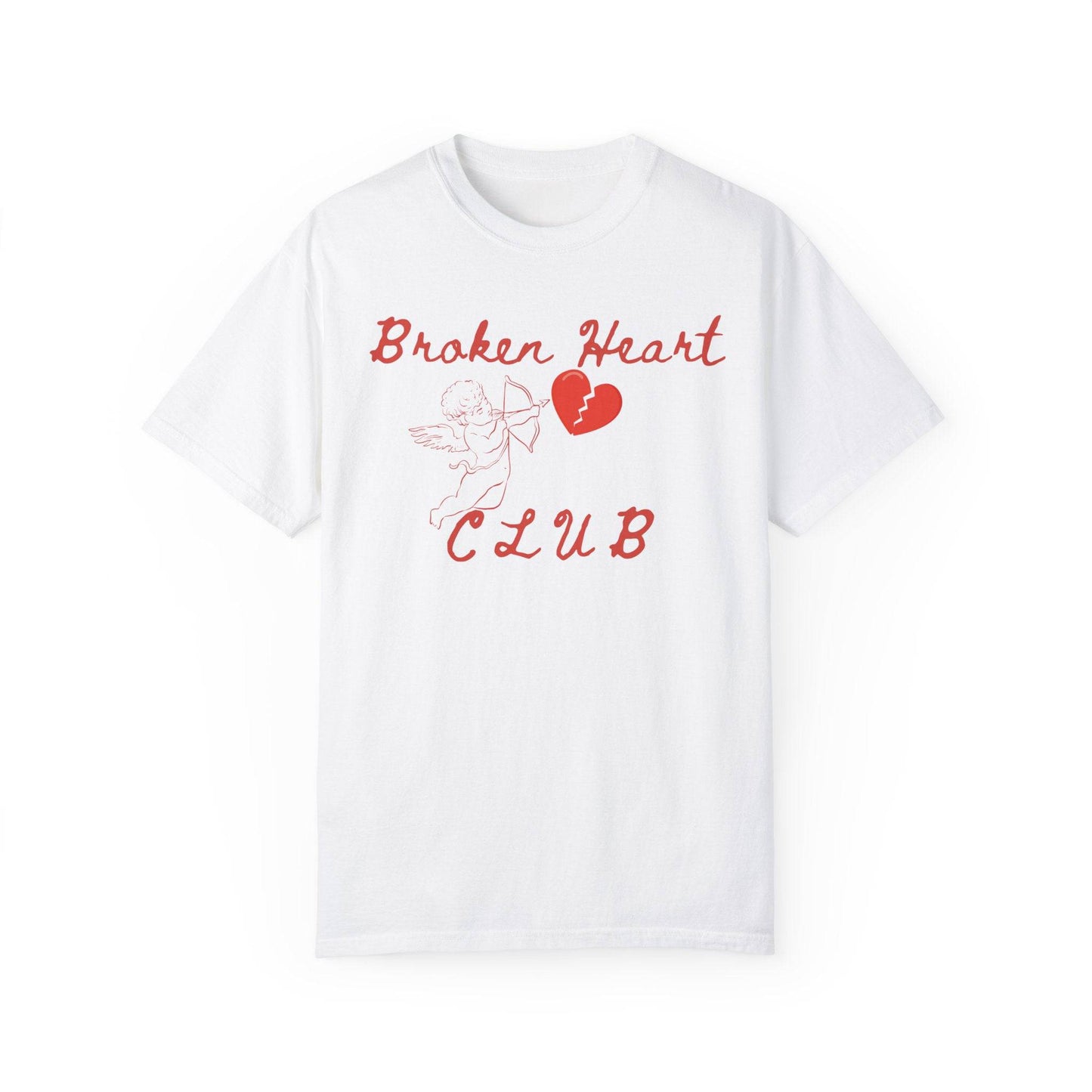 Broken Heart Club T-Shirt, Unisex Casual Tee, Cute Gift for Friends, Valentine's Day Wear, Funny Relationship Shirt - Its Fine, I Am Fine