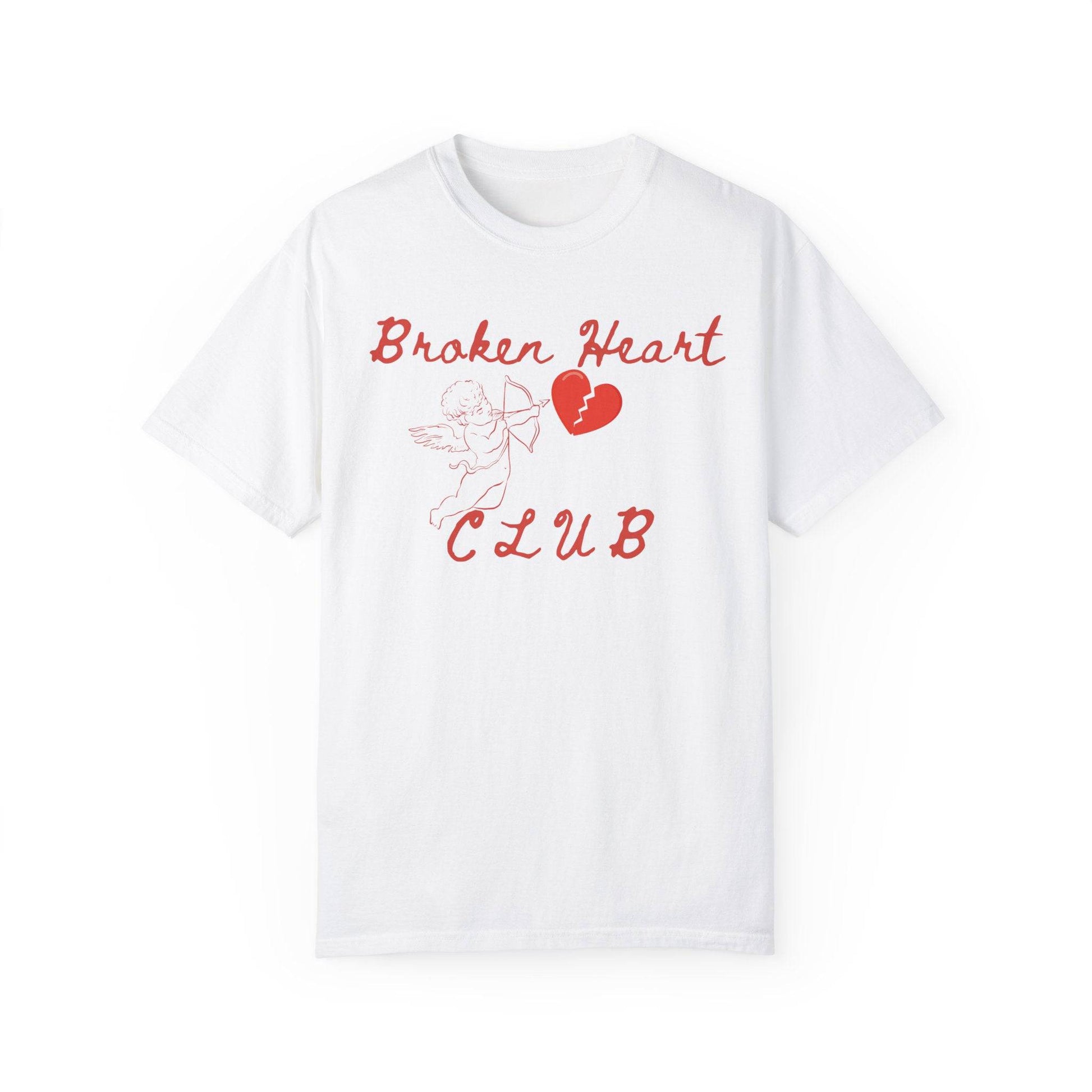 Broken Heart Club T-Shirt, Unisex Casual Tee, Cute Gift for Friends, Valentine's Day Wear, Funny Relationship Shirt - Its Fine, I Am Fine