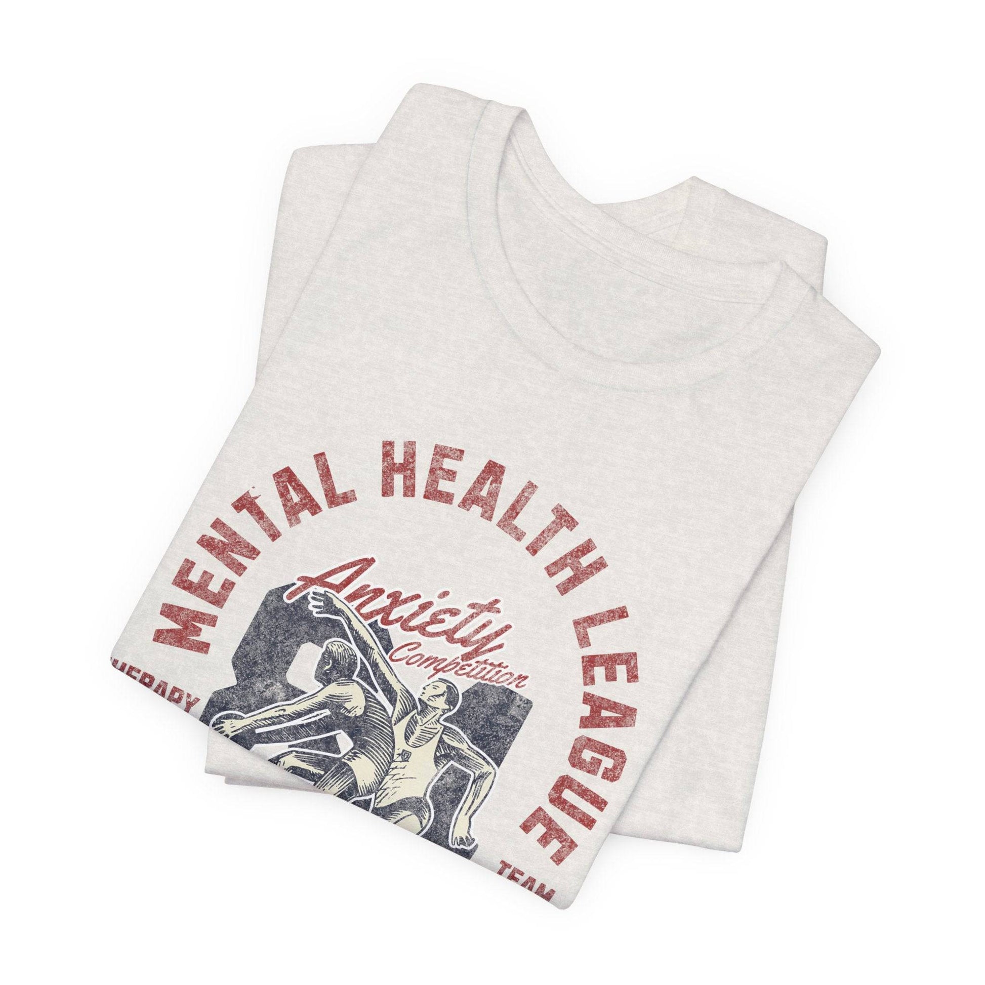 Mental Health League Unisex Tee – Anxiety Therapy Support Shirt - Its Fine, I Am Fine