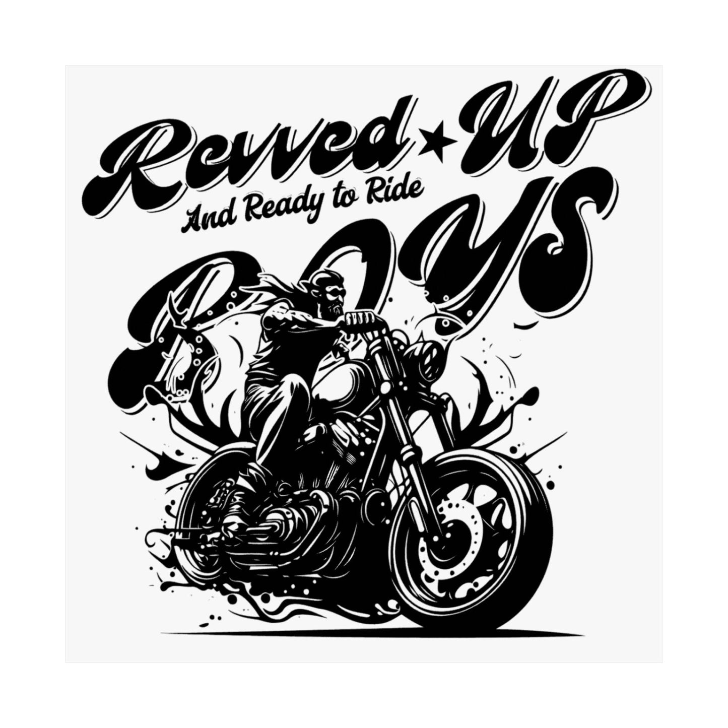 Revv'd Up Motorcycle Poster - Perfect for Bikers & Enthusiasts - Its Fine, I Am Fine