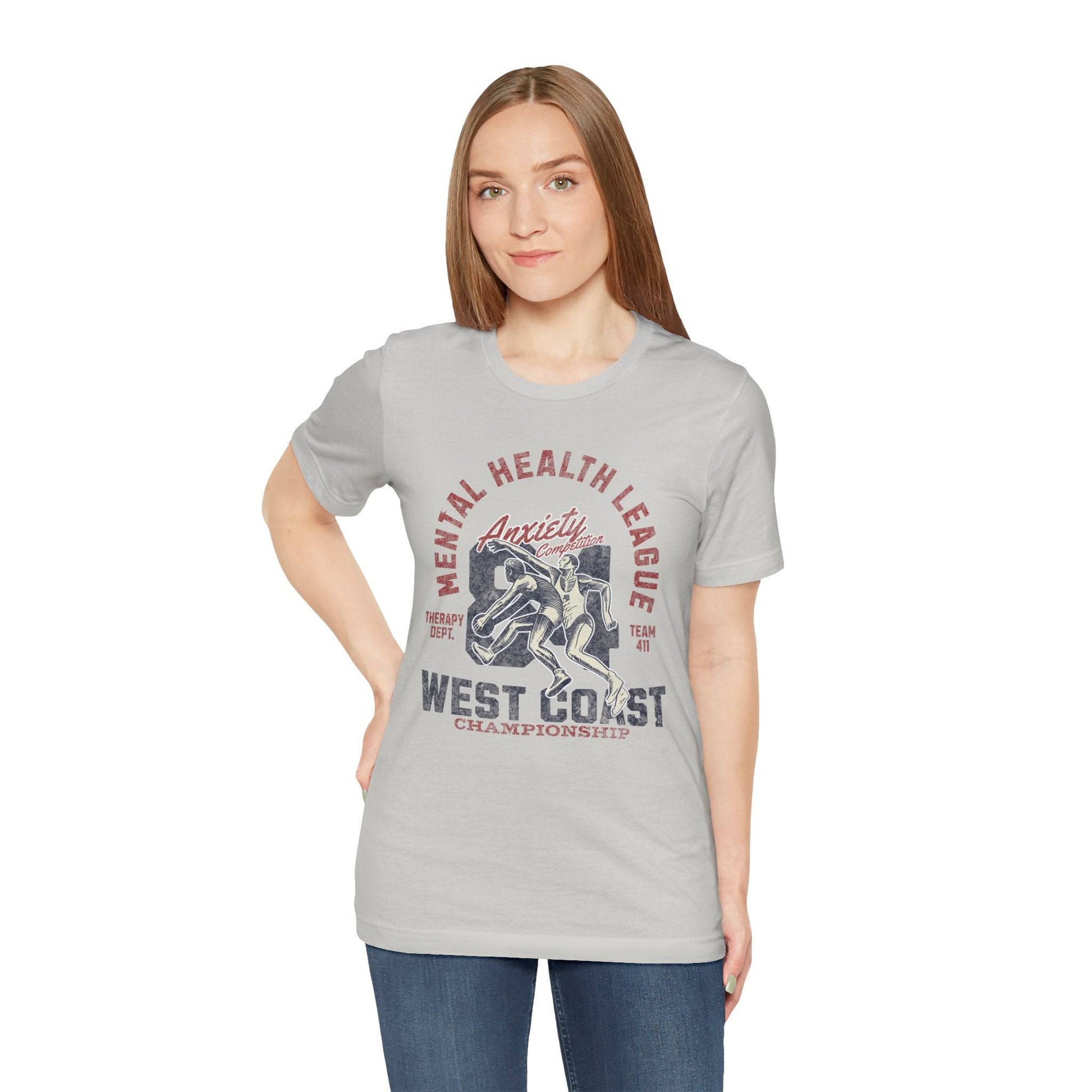 Mental Health League Unisex Tee – Anxiety Therapy Support Shirt - Its Fine, I Am Fine