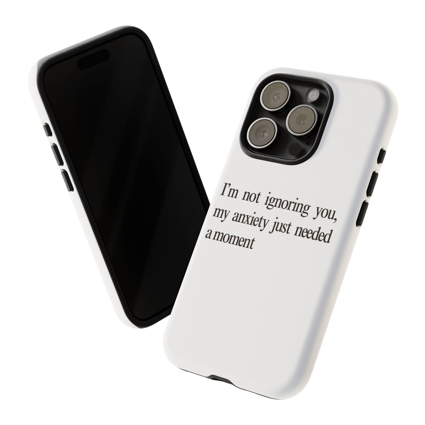 Anxiety Tough Phone Case, Stress Relief Gift, Mental Health Awareness, Protective Phone Cover, Inspirational Quote Case