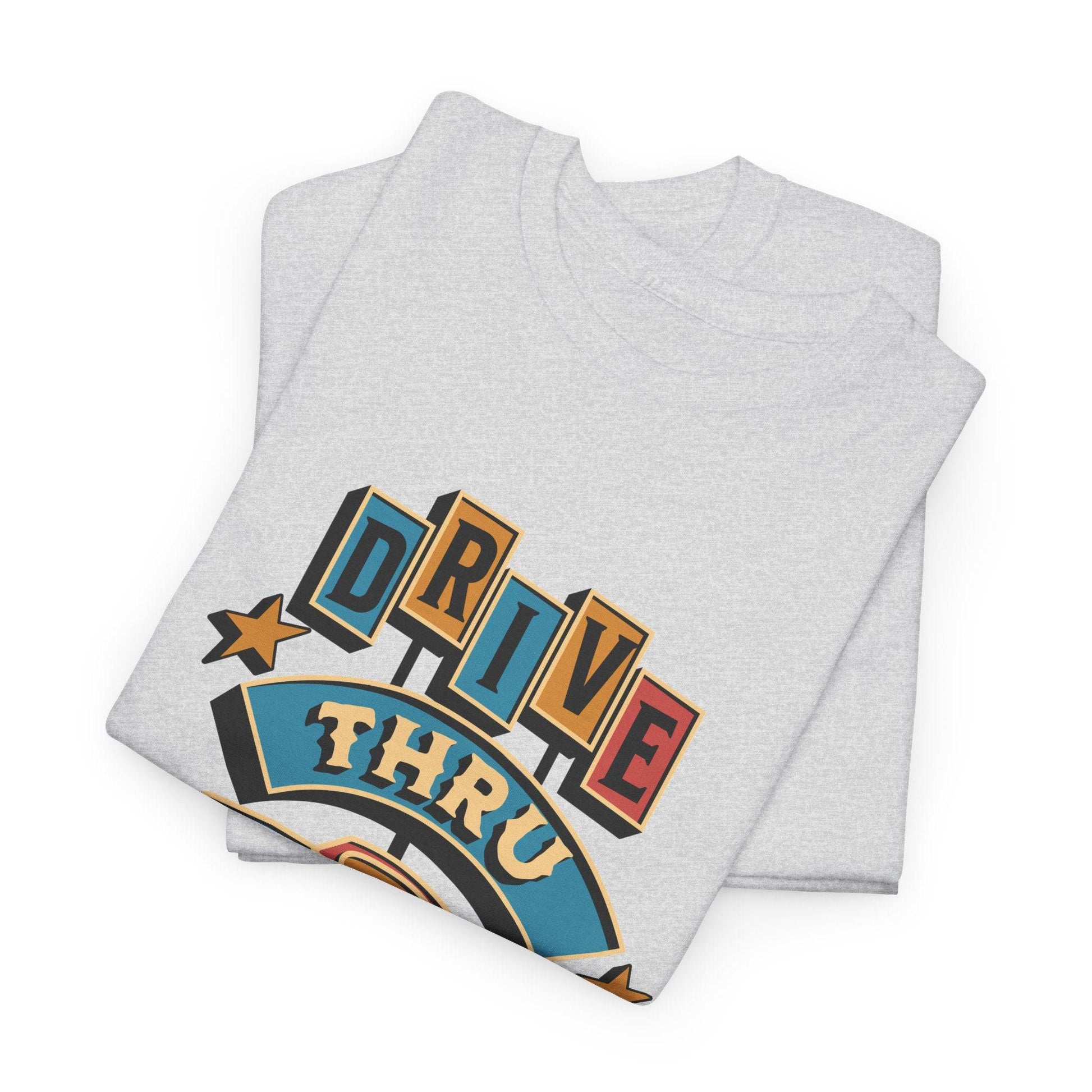 Drive Thru Therapy Unisex Heavy Cotton Tee - Fast Service, Slow Healing - Its Fine, I Am Fine