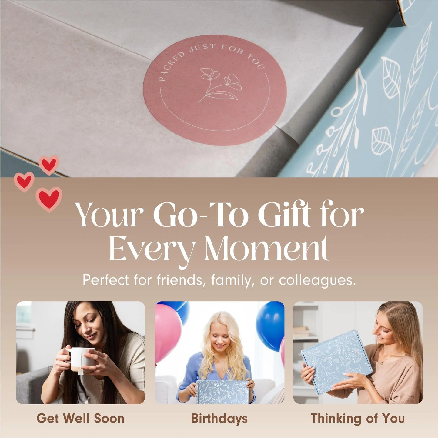 Luxury Organic Tea Gift Box – The Perfect Get Well & Self-Care Package for Women - Its Fine, I Am Fine