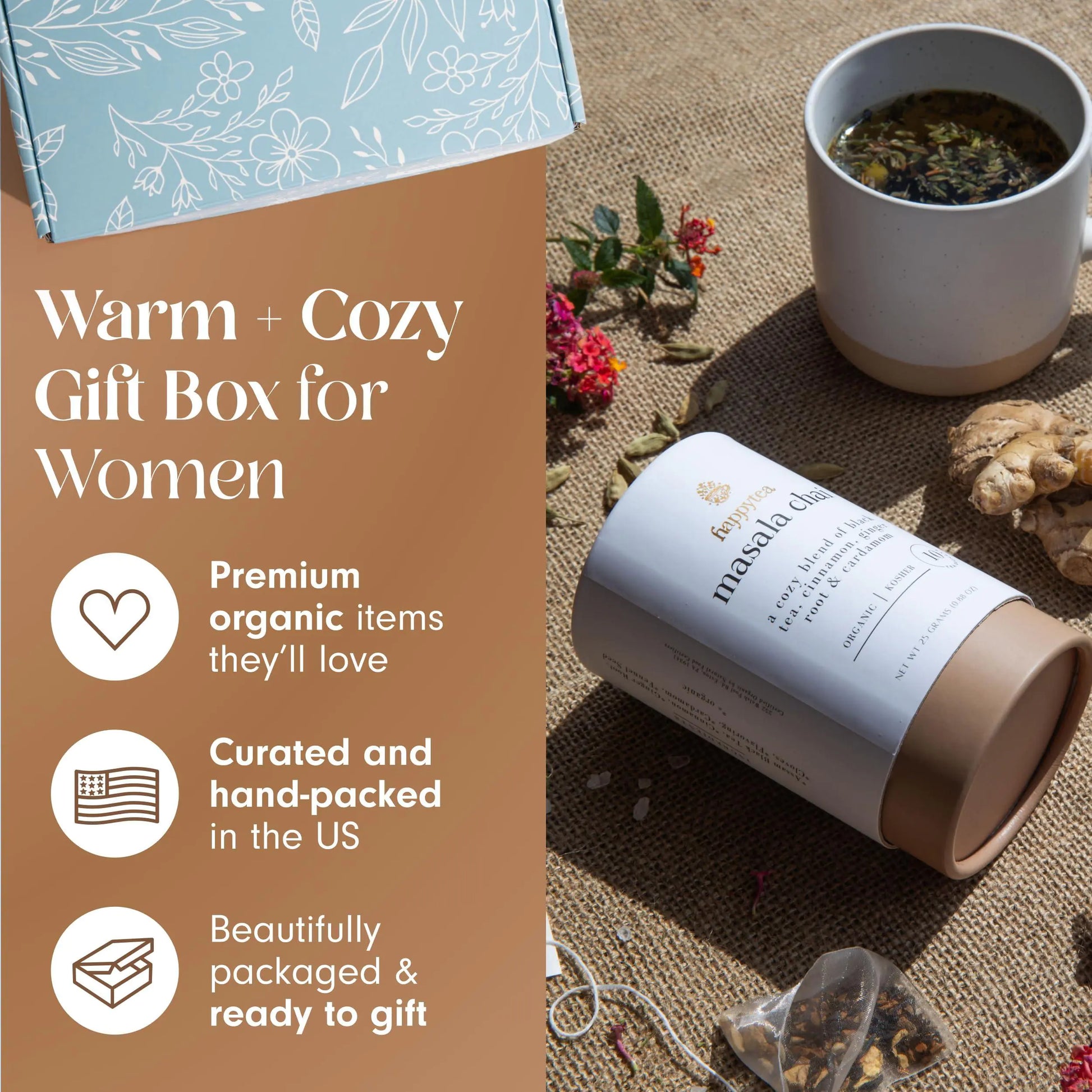 Luxury Organic Tea Gift Box – The Perfect Get Well & Self-Care Package for Women - Its Fine, I Am Fine