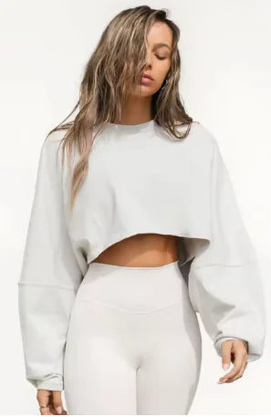 Oversized Cropped Sweatshirt – Trendy Streetwear for Effortless Style! - Its Fine, I Am Fine